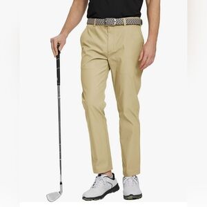 M MAELREG Men’s Golf Pants 36x34 Khaki | Stretch Quick-Dry